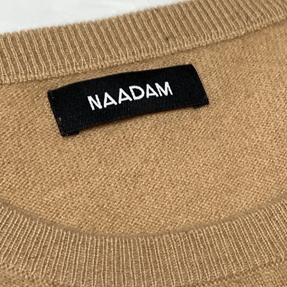 NAADAM 100% Cashmere Tan Crewneck Sweater Unisex L - Picture 2 of 7
